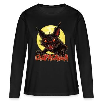 Monstre mythique – Monstre cryptique - T-shirt manches longues Premium bio Femme - noir - Devant - Julia (174cm)