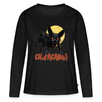 Monstre mythique – Monstre cryptique - T-shirt manches longues Premium bio Femme - noir - Devant - Julia (174cm)