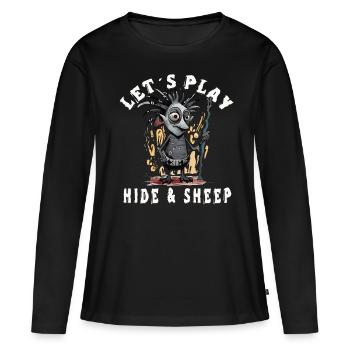 Let's hide - Women's Premium Organic Long Sleeve Shirt - black - Front - Julia (174cm)