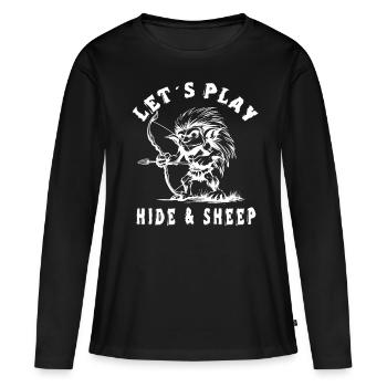 Let's hide - Women's Premium Organic Long Sleeve Shirt - black - Front - Julia (174cm)