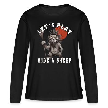Let's hide - Women's Premium Organic Long Sleeve Shirt - black - Front - Julia (174cm)