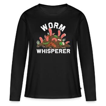 Ver de terre - Cultivateurs de vers - Compétences de ferme de vers - T-shirt manches longues Premium bio Femme - noir - Devant - Julia (174cm)