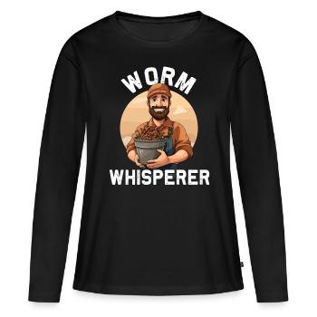 Ver de terre - Cultivateurs de vers - Compétences de ferme de vers - T-shirt manches longues Premium bio Femme - noir - Devant - Julia (174cm)