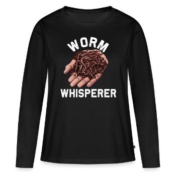 Ver de terre - Ver à main - Agriculteur - Ver - T-shirt manches longues Premium bio Femme - noir - Devant - Julia (174cm)