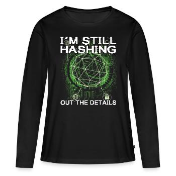 Analyste de piratage éthique Éthique - T-shirt manches longues Premium bio Femme - noir - Devant - Julia (174cm)