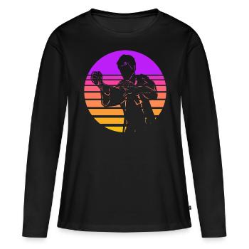 Wing Chun - Women's Premium Organic Long Sleeve Shirt - black - Front - Julia (174cm)