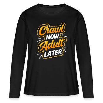 Crawled Pub Crawl Alcohol Drinking - Frauen Premium Bio Langarmshirt - Schwarz - Vorne - Julia (174cm)