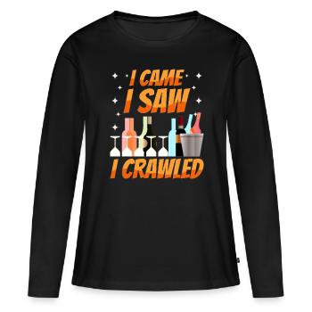 Crawled Pub Crawl Alcohol Drinking - Frauen Premium Bio Langarmshirt - Schwarz - Vorne - Julia (174cm)