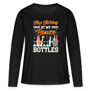 Crawled Pub Crawl Alcohol Drinking - Women's Premium Organic Long Sleeve Shirt - black - Front - Julia (174cm)