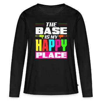 Laser tag d’intérieur tenue de fête laser tag - T-shirt manches longues Premium bio Femme - noir - Devant - Julia (174cm)