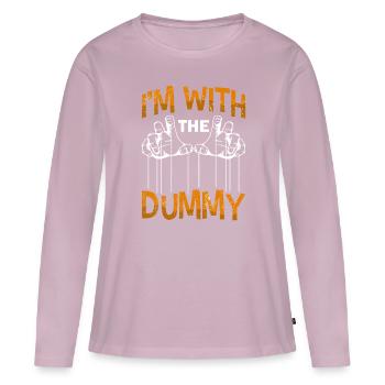 Marionnettiste, marionnettiste - T-shirt manches longues Premium bio Femme - rose poudré - Devant - Julia (174cm)