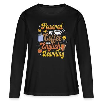 Englischlehrer Englischlerner ELL-Lehrer - Frauen Premium Bio Langarmshirt - Schwarz - Vorne - Julia (174cm)