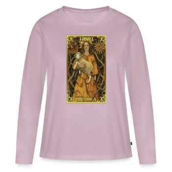 Easter Eostre Pagan Spring - Women's Premium Organic Long Sleeve Shirt - dusky pink - Front - Julia (174cm)