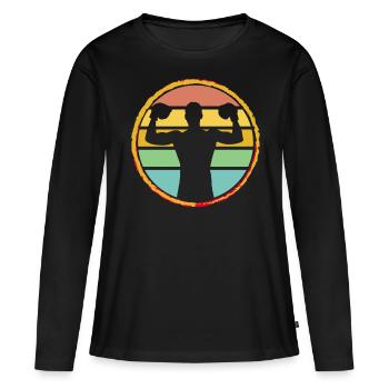 Boxen - Frauen Premium Bio Langarmshirt - Schwarz - Vorne - Julia (174cm)