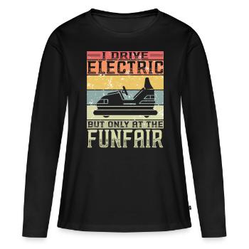 Je conduis des autos tamponneuses électriques de fête foraine - T-shirt manches longues Premium bio Femme - noir - Devant - Julia (174cm)