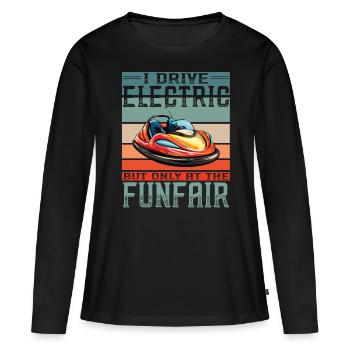 Je conduis des autos tamponneuses électriques de fête foraine - T-shirt manches longues Premium bio Femme - noir - Devant - Julia (174cm)