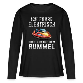 Je conduis des autos tamponneuses électriques de fête foraine - T-shirt manches longues Premium bio Femme - noir - Devant - Julia (174cm)