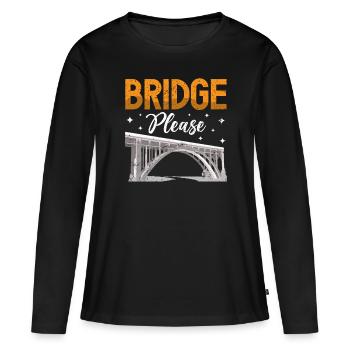 Construction de ponts et ingénieur de ponts - T-shirt manches longues Premium bio Femme - noir - Devant - Julia (174cm)