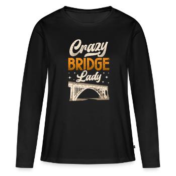 Construction de ponts et ingénieur de ponts - T-shirt manches longues Premium bio Femme - noir - Devant - Julia (174cm)