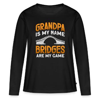Construction de ponts et ingénieur de ponts - T-shirt manches longues Premium bio Femme - noir - Devant - Julia (174cm)