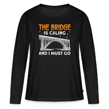 Construction de ponts et ingénieur de ponts - T-shirt manches longues Premium bio Femme - noir - Devant - Julia (174cm)