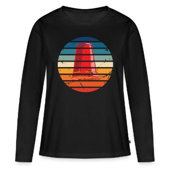 Empilage de gobelets Speed Stacker - T-shirt manches longues Premium bio Femme - noir - Devant - Julia (174cm)