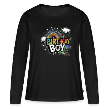 It's my birthgay birth-gay lgbt gay - Women's Premium Organic Long Sleeve Shirt - black - Front - Julia (174cm)