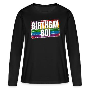 It's my birthgay birth-gay lgbt gay - Women's Premium Organic Long Sleeve Shirt - black - Front - Julia (174cm)