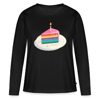 Birthday Birthgay Birth-gay Lgbt Gay - Women's Premium Organic Long Sleeve Shirt - black - Front - Julia (174cm)