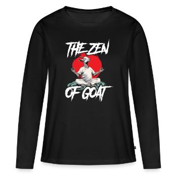 Ziegen-yoga-meditation, Yoga-kurs, Yoga - Frauen Premium Bio Langarmshirt - Schwarz - Vorne - Julia (174cm)