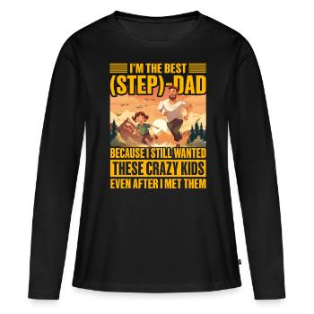 I'm the best Step Dad - Women's Premium Organic Long Sleeve Shirt - black - Front - Julia (174cm)