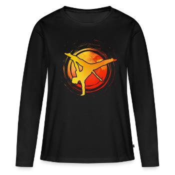 Capoeira - Frauen Premium Bio Langarmshirt - Schwarz - Vorne - Julia (174cm)