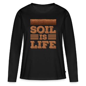 Dear Soil Science Agricultural Scientist - Women's Premium Organic Long Sleeve Shirt - black - Front - Julia (174cm)