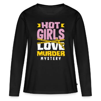 Murder Mystery Dinner, Murder Mystery Dinner - Women's Premium Organic Long Sleeve Shirt - black - Front - Julia (174cm)