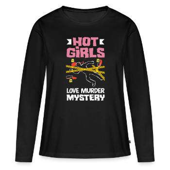 Murder Mystery Dinner, Murder Mystery Dinner - Women's Premium Organic Long Sleeve Shirt - black - Front - Julia (174cm)