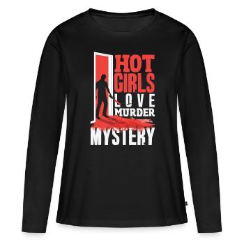 Murder Mystery Dinner, Murder Mystery Dinner - Women's Premium Organic Long Sleeve Shirt - black - Front - Julia (174cm)