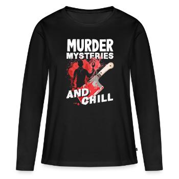 Murder Mystery Dinner, Murder Mystery Dinner - Women's Premium Organic Long Sleeve Shirt - black - Front - Julia (174cm)