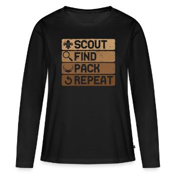 Chasse à l’échelle Chasse au chasseur d’écailles - T-shirt manches longues Premium bio Femme - noir - Devant - Julia (174cm)