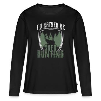 Chasse à l’échelle Chasse au chasseur d’écailles - T-shirt manches longues Premium bio Femme - noir - Devant - Julia (174cm)