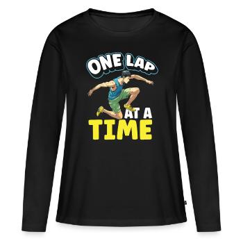 Athlétisme Jeux d’athlétisme - T-shirt manches longues Premium bio Femme - noir - Devant - Julia (174cm)