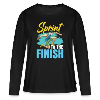 Athlétisme Jeux d’athlétisme - T-shirt manches longues Premium bio Femme - noir - Devant - Julia (174cm)
