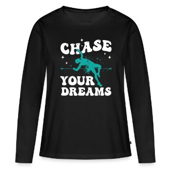Athlétisme Jeux d’athlétisme - T-shirt manches longues Premium bio Femme - noir - Devant - Julia (174cm)