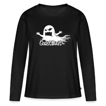 Appât fantôme Paranormal Chasseur de fantômes - T-shirt manches longues Premium bio Femme - noir - Devant - Julia (174cm)