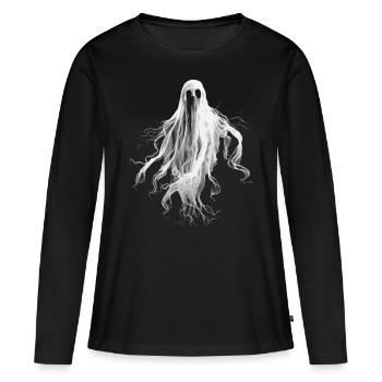 Appât fantôme Paranormal Chasseur de fantômes - T-shirt manches longues Premium bio Femme - noir - Devant - Julia (174cm)