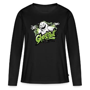 Appât fantôme Paranormal Chasseur de fantômes - T-shirt manches longues Premium bio Femme - noir - Devant - Julia (174cm)