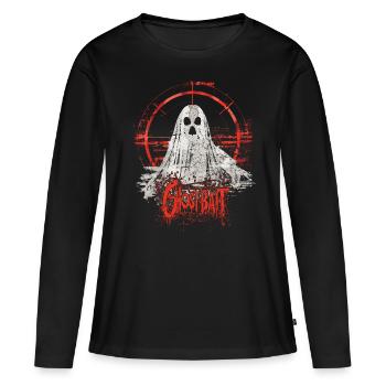 Appât fantôme Paranormal Chasseur de fantômes - T-shirt manches longues Premium bio Femme - noir - Devant - Julia (174cm)
