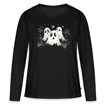 Appât fantôme Paranormal Chasseur de fantômes - T-shirt manches longues Premium bio Femme - noir - Devant - Julia (174cm)