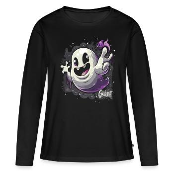 Appât fantôme Paranormal Chasseur de fantômes - T-shirt manches longues Premium bio Femme - noir - Devant - Julia (174cm)