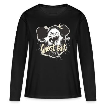 Appât fantôme Paranormal Chasseur de fantômes - T-shirt manches longues Premium bio Femme - noir - Devant - Julia (174cm)