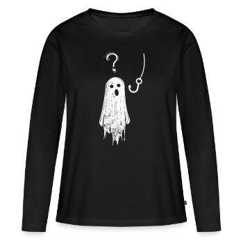 Appât fantôme Paranormal Chasseur de fantômes - T-shirt manches longues Premium bio Femme - noir - Devant - Julia (174cm)